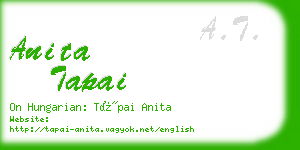 anita tapai business card